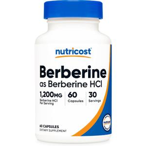 Nutricost Berberine HCl (1,200mg) 60 Capsules, 30 Servings