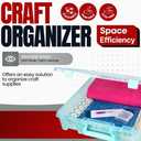 ArtBin 6955AA Super Satchel Compartment Box Clear Craft Organizer Storage Case - Aqua, Pack of 1