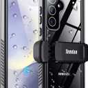 Temdan Compatible with Samsung Galaxy S24 Case Waterproof with Belt Clip Holster, Built-in Lens & Screen Protector Military Grade Shockproof Drop proof IP68 Underwater Full Body Phone Case