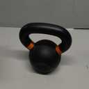 Yes4All Powder Coated Kettlebell, 22 lb Cast Iron Core Kettlebells with Non-Slip Handle & Flat Bottom for Conditioning, Heavy Duty for Strength Training - Single, Orange