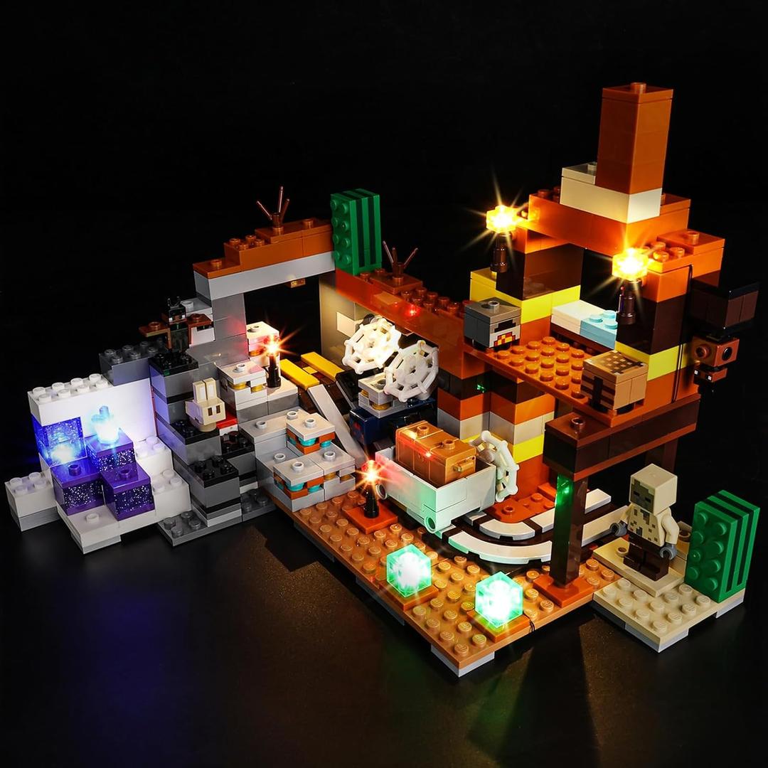 BrickSoul Light Kit Compatible with Lego Minecraft The Badlands Playset 21263 Building Set, Upgrade Design Lighting Accessories for Lego Fans, Not Included 21263 Model
