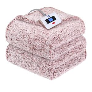 Sealy Electric Blanket Full Size, Soft Sherpa Heated Blanket Single Control With 10 Heating Levels & 1 to 12 Hours Auto-Off Settings Over-Heated Protection 80"x84" Machine Washable, Rust Red