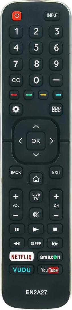 New EN2A27 Replaced Remote fit for Hisense LED TV 55H6B 50H7GB 40H5C 43H5C 43H7C 50CU6000 50H5C 50H6C 50H7C 50H7GB1 50H8C 55H5C 55H6B 55H7B 55H7C 55H8C 55H9B2 65CU6200 65H10B ERF6B11