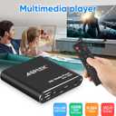 HDMI Media Player, Black Mini 1080p Full-HD Ultra HDMI Digital Media Player for -MKV/RM- HDD USB Drives and SD Cards