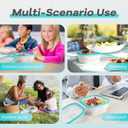 2 x Magnetic Foldable Food Storage Containers Set, Kitchen Stacking Reusable Collapsible Silicone Airtight Storage Container, BPA Free & Leak Proof, for Freezer Dishwasher Microwave Safe