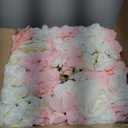 Pink Flower Wall Backdrop Wedding: 12 Packs 15x15 Inches 3D Floral Rose Wall Panels - Party Event Background Bridal Shower Decorations
