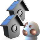 HTZSAFE Driveway Alarm- Driveway Alarms Wireless Outside Weatherproof Solar Motion Sensor&Detector- 1/2 Mile Long Range Driveway Alarm System- 1 Receiver + 2 Sensors