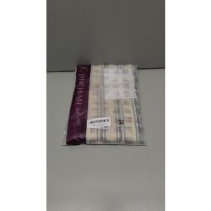 Jinchan Striped Linen Kitchen Curtains 36 Inch Cafe Tier Curtains Balanced Stripe Farmhouse Small Drapes for Bathroom Laundry Over Sink Half Window Light Filtering 2 Panels Blue on Linen