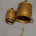 Rowfad 3 Pcs Harmony Cow Bells Vintage Christmas Gold Bells, Decorative Large Rustic Hanging Bell Ornaments for Christmas Mantel Garlands Table Centerpiece Set of 3 (3)