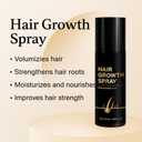 Hair Growth Spray for Men and Women, Hair Growth Serum With Natural Ingredients Ginger, Castor Oil Promotes Thicker Fuller Hair All Hair Types