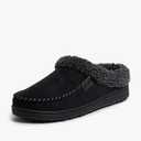 Dearfoams Men’s Brendan Indoor/Outdoor Breathable Memory Foam Clog House Shoe with Wide Widths Slipper 11-12, Black 