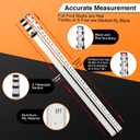 Grade Stick, 14-Foot Dual Sided Aluminum Grade Rod - 10ths, 4 Sections Telescopic Leveling Rod with Bubble Level - Laser Level Stick with Soft Carrying Bag for Construction (14FOOT 10TH)
