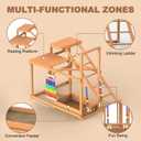 Chicken Perch with Swing, Chicken Roosting Bars, Wood Toy for 3-4 Birds