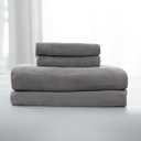 Softan Fleece Sheets Full Size, Flannel Like Soft, Fuzzy Warm Plush Sheets, Velvet Polar Microfleece Bedding for Winter, Gray