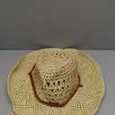 Women/Men Straw Cowboy Hat Wide Brim Sun Beach Cowgirl Hat Summer Western Cowboy for Travel Outdoor Family