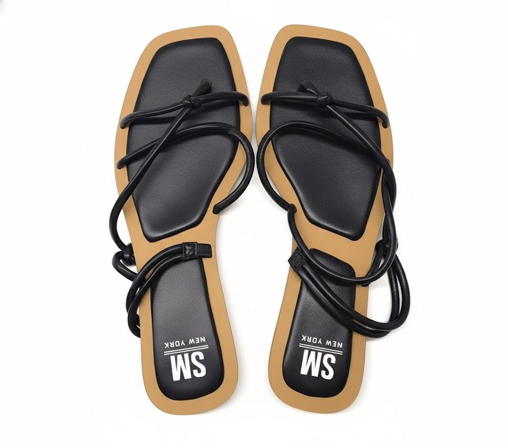 Nwt SM New York Molly Black Sandals, Black,Size 7