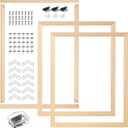 3 Pcs DIY Canvas Stretcher Bars Kit, 15.7 x 19.7 in Solid Wood Frames, Removable Lightweight Stretching Canvas Frame for Oil Painting, Diamond Art, Prints, Posters and Embroidery Supplies