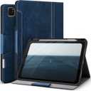 Antbox Case for iPad Pro 11 inch 4th Generation (2022)/3rd/2nd/1st Gen Vegan Leather with Pencil Holder Auto Sleep/Wake Function iPad Pro 11 Cover (Blue)