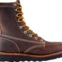 Thorogood American Heritage 8 Moc Toe Work Boots for Men Made with Full-Grain Leather, Soft Toe, Slip-Resistant Wedge Outsole and Comfort Footbed; EH Rated (11, Trail Crazy Horse - Black Heel)