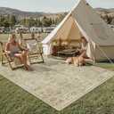 WondRg 8x10 Beige Neutral Jute Area Rug