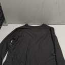 WOWENY Thermal Shirts for Women V Neck Fleece Lined Long Sleeve Base Layer Soft Warm Underwear Tops Cold Weather Size M Black