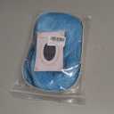 Sky Blue Wig with Bangs Short Light Blue Bob Wig Wavy Curly Wigs Synthetic Hair Wigs (Small Size)
