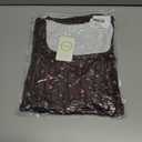 Dressmine Women Casual Pajamas Set 2 Piece PJs Sexy Square Neck Long Sleeve Tops Cute Pants Sets Srping PJ Clothes Coffee-Pink Flower,S (S)