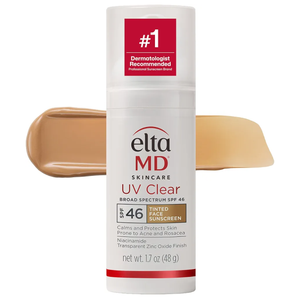 EltaMD UV Clear Tinted Face Sunscreen SPF 46, Oil Free Sunscreen for Sensitive Skin with Zinc Oxide, Dermatologist Recommended Pack of 2, Exp Date: 05/30/2028