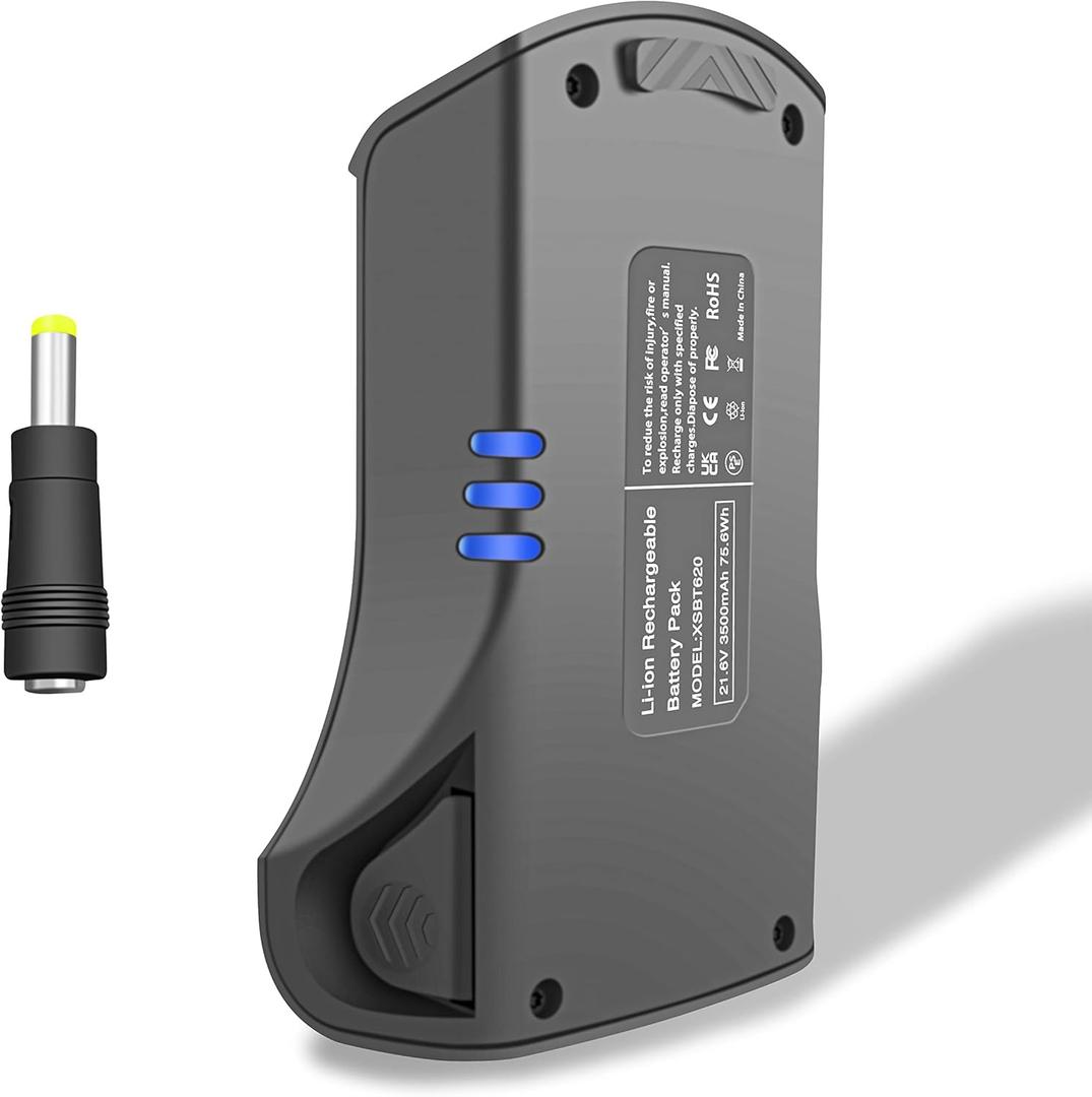 Burflo XSBT620 XSBT600 Replacement Battery 3500mAh 21.6V for Shark IZ162H IZ163H IZ361H IZ362H IZ363HT IZ363H QZ162HQBI QZ162HQLC QZ162HQSV QZ163HQBI QZ163HQDE Cordless Vacuum Cleaners