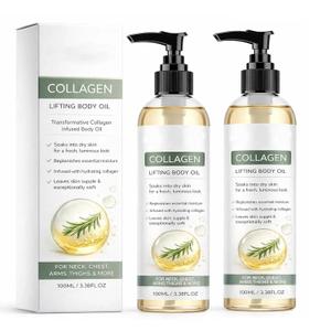 Collagen Lifting Body Oil,2PCS Firming & Moisturizing Body Oil with Hydrating Formula Texture for Arms,Legs,Neck & Face,Skincare Moisturizer Oils For Women & Men,Non-Greasy,Fast Absorbing