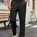 COOFANDY Mens Casual Pants Cotton Classic Fit Stretch Chino Pant Khaki Lightweight Work Dress Slacks