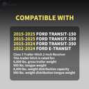 TangMiGe Class 3 Trailer Hitch, 2-Inch Receiver, Compatible with Ford Transit 150/250 2015-2025, 350 2015-2024, E-Transit 2022-2024, Bright Black Color