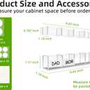 CIEO Straw Organizer for Cabinet Door Storage, 9.5" Large Acrylic Holder for Reusable Tumbler Straws Chopsticks Spoons, Adhesive Under Cabinet Mount Kitchen Container (Transparent)
