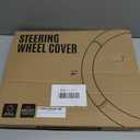 Skechers Steering Wheel Cover,Max Cushioning Leather Steering Wheel Cover Universal Fit 14" 1/2-15" Car Wheel Protector for Men Women Fit Suvs,Vans,Sedans,Car,Trucks,Black