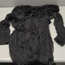 Sexy Button Down Dresses for Women Date Night Off Shoulder See Through Mesh Ruffle Bodycon Maxi Dress 2XL