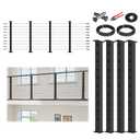 15-20FT Modular Cable Railing Kit 36 Inch Black Cable Railing System with 4 Level Posts DIY Adjustable-Length Complete Set for Decks Easy Installation Includes Paper User Guide (No Handrail) HU01