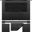 CaseBuy Palm Rest Protector Vinyl Skin Stickers(3 in 1) for 2026-2023 M5 M4 M3 Pro/Max MacBook Pro 16 inch A3428 A3429 A2991 A3403 A3186 with Touch-ID Scratch-Resistant Keyboard Cover -Space Black