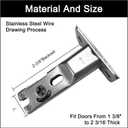Pocket Door Lock,Privacy Door Hardware Suitable for Bathroom Bedroom etc Recessed 2 Sided, 2 3/8" Backset, Invisible Hardware for 1 3/8” to 2 3/16” Thickness Door (Black-2Pack, Privacy Lock)