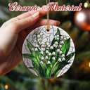 Flower Hanging Ornament, Christmas Ornaments, Xmas Decorations for Tree, Ornaments for Christmas Tree, Holiday Ornament, Flower Themed Gifts, Holiday Party Gifts, Xmas Gift Ideas - Lily of The Valley