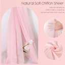 Wedding Arch Draping Fabric, 29" x 20ft Blush Sheer Curtains Wedding Decorations for Ceremony, 6.7 Yards Blush Chiffon Draping Fabric Backdrop