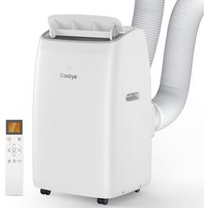 Dual Hose Portable Air Conditioner, [2025 Upgraded] Full DC Inverter Compressor, Energy-Saving 13.6 CEER, Low Noise (45dB), Cools Room up to 500 Sq.Ft., Backlit Remote Control, 14,000BTU, White