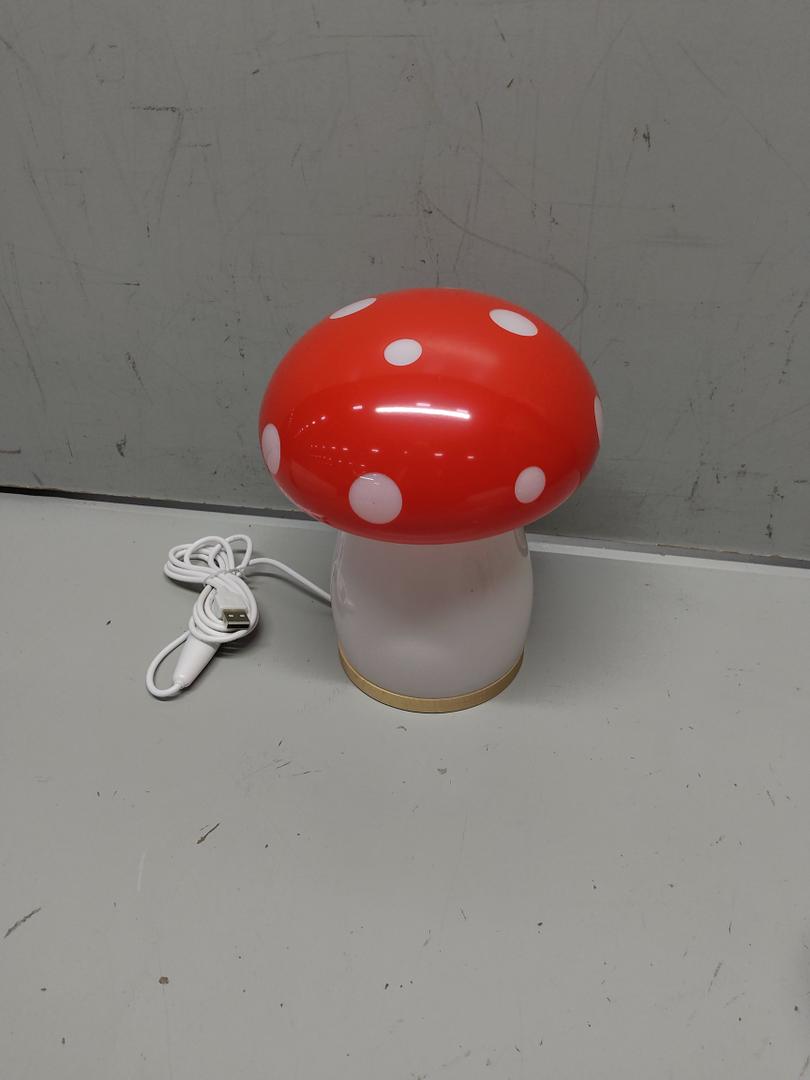 BECCOBEAT Mushroom lamp for Bedroom Night Light Glass Vintage Retro Funky Cute Lamp Small Lamps Bedrooms Bedside Bed Side Table Nightstand Desk Aesthetic Cottagecore 70s Room Decor (RED) (B01)