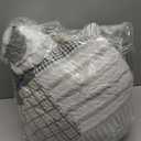 HIARUO Quilt Set King Size, 3 Pieces Bedspread Coverlet Plaid Patchwork Quilt Farmhouse King Size Comforter Set Lightweight Bedding with 2 Pillow Covers Shams for All Season Gray Brown White (King (90"x104"))