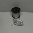 1/16 Wire Rope, 304 Stainless Steel Cable, Aircraft Cable, Steel Wire, 328FT with 150Pcs Crimping Sleeves, Clothes Line Wires, Trellis Wire, 7x7 368lbs Breaking Strength