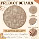 24 Pcs 12 Inch Round Burlap Placemat Boho Jute Woven Charger Rustic Vintage Brown Heat Resistant Dining Table Mat for Home Wedding Craft Farmhouse Outdoor Birthday Bridal Party Decoration