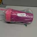 Mainstays 24 oz Plastic Snack Tumbler with Straw, Green, Color Changing, Includes Snack Compartment with Lid