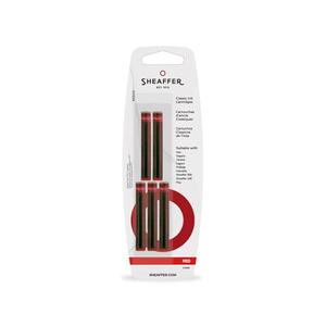 Sheaffer Skrip Fountain Pen Classic Ink Cartridge - Red (five per card)
