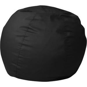 Flash Furniture Dillon Small Solid Black Bean Bag Chair for Kids and Teens, d-22 in
