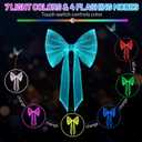 Lumisonata Light up Hair Accessories 7 Colors LED Hair Bow with Veil Rave Hair Clips Glow Hair Barrettes for Wedding