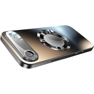 Magnetic Series Design for iPhone Air Case, [Compatible with MagSafe][Military Drop & Full Camera Lens Protector] Large Window Logo View Dust-Proof Matte Shockproof Cover, Black